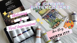 Unboxing & First Impressions of *M Graham Watercolor Set of 10* Are they worth it? Art Supply Review