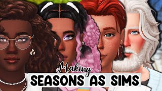 🍂☀️ Making Seasons of the Year as Sims ❄️🌸| The Sims 4 Create-a-Sim