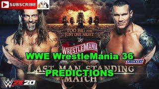 WWE WrestleMania 36 Edge vs  Randy Orton Last Man Standing Match Predictions WWE 2K20