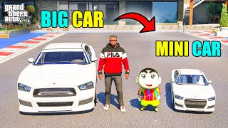 Franklin & Shinchan Make His Car into Mini Car in GTA 5 | JNK GAMER