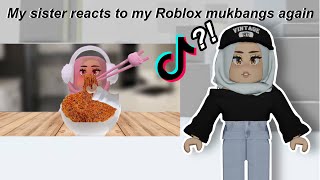 My Roblox mukbangs gave her a Jumpscare…