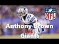 Quick Film Session on Dallas Cowboys Anthony Brown VS NY Giants Game I