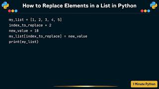 How to Replace Elements in a List in Python