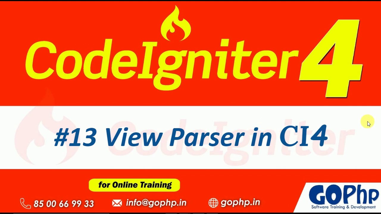13 View Parser Class In Codeigniter 4 Youtube