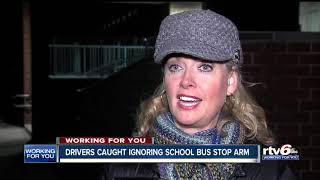 CAUGHT ON VIDEO: Drivers ignoring bus stop arm near Carmel school