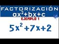 Trinomial factorization of the form ax2 + bx + c