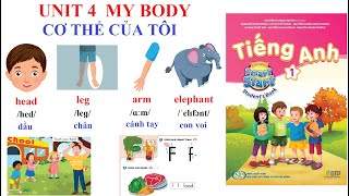 [TIẾNG ANH LỚP 1] Unit 4: My body | TỪ VỰNG VÀ MẪU CÂU | I - Learn Smart Start 1