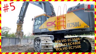 Volvo EC750E, 350E, EC480E - Abbruch Enzbrücke, Besigheim, 12.11.2022. #5