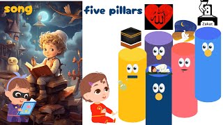 The five pillars of islam song | islamic song for kids | Nasheed | cartoon for muslim children