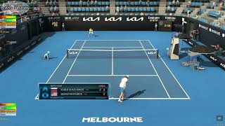Karen Khachanov VS Sebastian Korda | Australian Open 2023 | Tennis Elbow 4 | CPU vs CPU Simulation