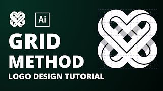 X heart Logo Tutorial Using the Grid Method | adobe illustrator CC