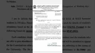 TNTEU B.Ed, M.Ed 2023 EXAM New  Circular