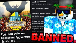 Support won't help, nobody's account is safe anymore... (ROBLOX BAN NEWS UPDATE)