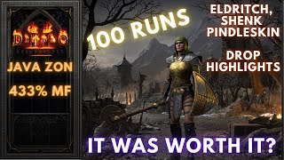 D2R - 100 RUNS of  Eldrich, Shenk and Pindleskin - Diablo 2 Resurrected