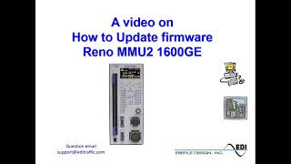 How To Update Firmware On The MMU2-1600G \u0026 GE Using RaeComM