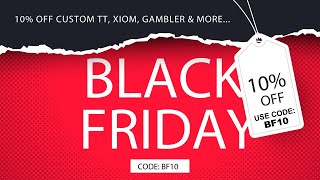 Custom Table Tennis Black Friday Sale 2024 - This Weekend! 10% OFF Xiom \u0026 More!