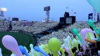 甲子園7回裏ジェット風船　ライト外野席にて