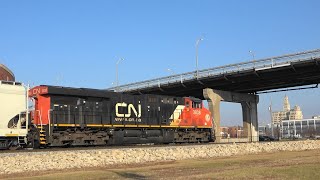 CPKC Freight With CN DPU, Davenport, IA 12/23/24