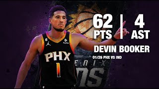 Devin Booker's 62 PTS Performance for the Suns | Jan 26 | Suns vs Pacers
