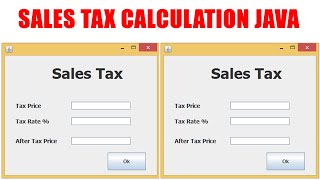 Sales Tax Calculation Project using Java