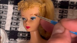 Restoring Vintage Barbie💃ooak custom repaint 1960 ponytail #4 how to•💋Barbie World🎶