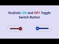 Realistic ON and OFF Toggle Switch Button | HTML CSS only | Dynamic Coding With Amit
