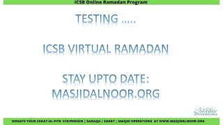 ICSB Ramadan Live Stream