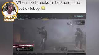 When A Kid Speaks In The Search \u0026 Destroy Lobby