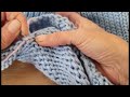 ganga frá endum örfhent weaving in ends left handed