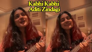 Actress Nivetha Thomas Singing Jaane Tu Ya Jaane Na Movie Song Kabhi Kabhi Aditi Zindagi | Genelia