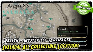 Dawn of Ragnarok Svaladal All Collectible Locations in AC Valhalla (Wealth - Mysteries - Artifacts)