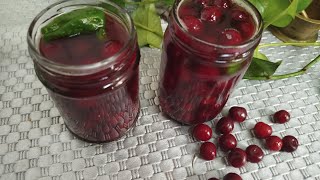 Pickled cherries with only one kilo of cherries and vinegar