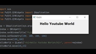 Hello World Using PyQt5