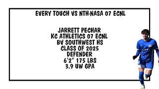 ECNL Playoffs Every Touch vs NTH-NASA 07 ECNL | Jarrett Pechar 2025