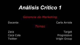 Análisis Crítico 2 - Gerencia de Marketing