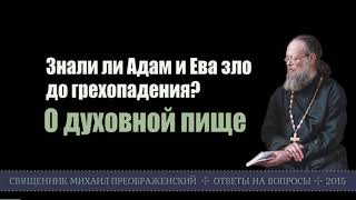 Знали ли Адам и Ева зло до грехопадения? О духовной пище