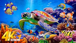 Healing Music for The Soul 🌿 Sea Animals for Relaxation, Beautiful Coral Reef Fi