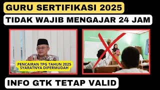 Syarat Pencairan Tunjangan Sertifikasi Guru 2025 Tidak Wajib Mengajar 24 Jam Per Minggu