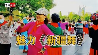 迎泽魅力《新疆舞》佳文大姐与团友老师舞姿优雅精彩大方