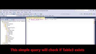 MSSQL - Check if table exists in SQL Server