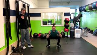 Squat with Alternating Kick