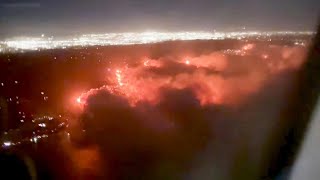 WATCH: California wildfires captured on video from plane