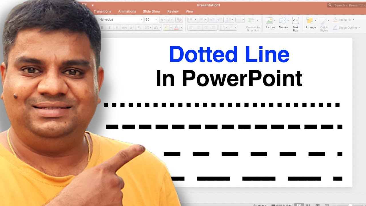 How To Insert Dotted Line In Powerpoint Youtube