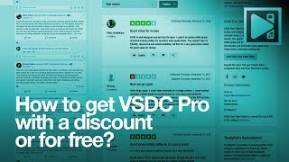 Get VSDC Pro with a discount or for FREE!