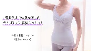 「体幹＆姿勢シェイパー（涼やかメッシュ）」機能説明