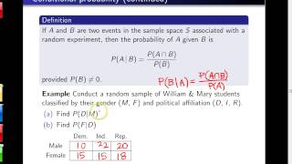 Conditional probability -- Example 2