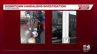 Arrest made after vandalism spree in downtown Spartanburg