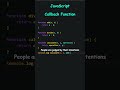 JavaScript Callback Function