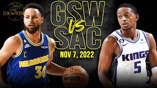 Golden State Warriors vs Sacramento Kings Full Game | Highlights Nov 7, 2022 | FreeDawkins