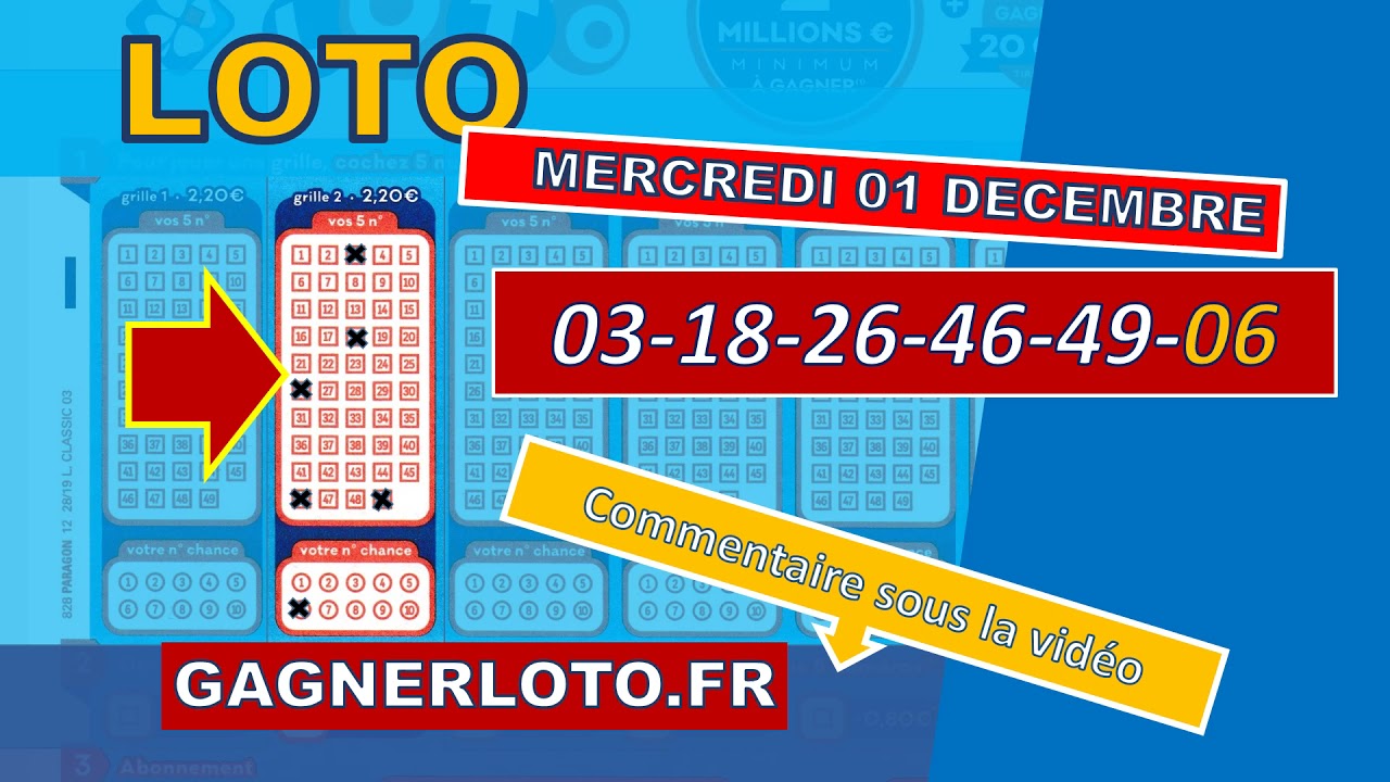 LOTO LA COMBINAISON GAGNANTE MERCREDI 01 DECEMBRE - YouTube